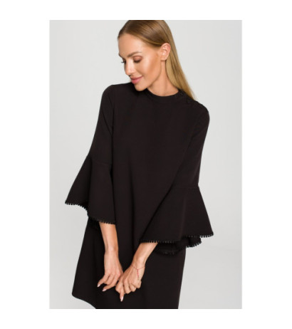 M698 Sukienka o fasonie litery A - czarna