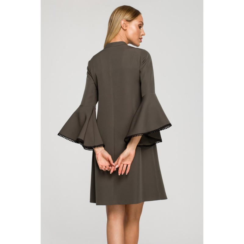 M698 Sukienka o fasonie litery A - khaki