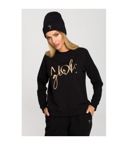 M709 Czapka beanie z haftem MOE GIRL - czarna