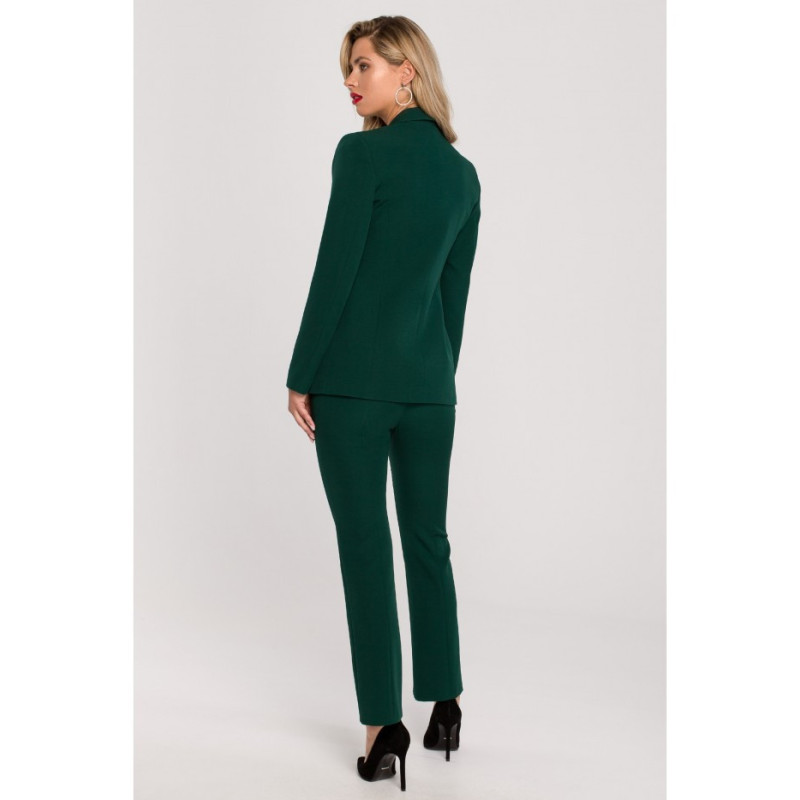 K141 Żakiet z ozdobnymi guzikami - butelkowa zieleń