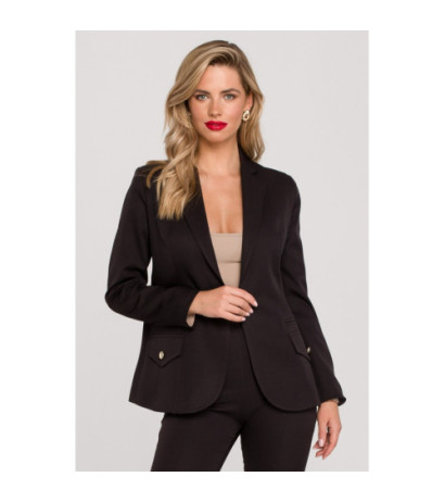 K141 Żakiet z ozdobnymi guzikami - czarny