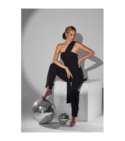 K150 Kombinezon z szarfą - czarny