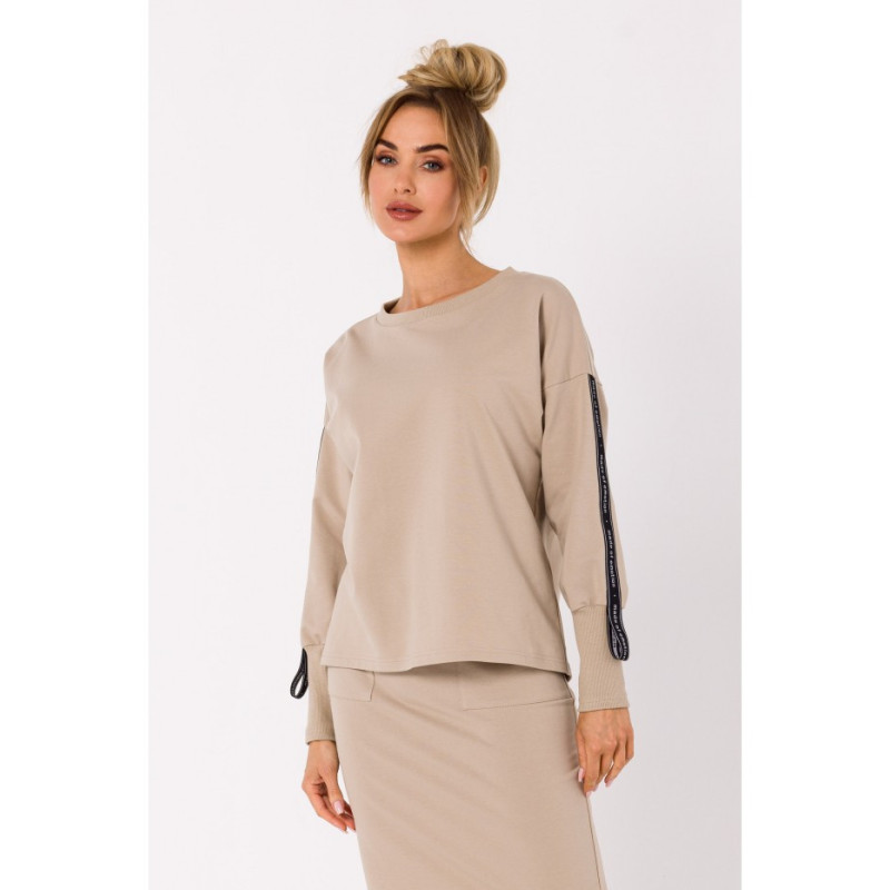 M727 Bluza z lampasami - beżowa