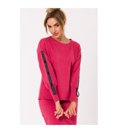 M727 Bluza z lampasami - koralowa