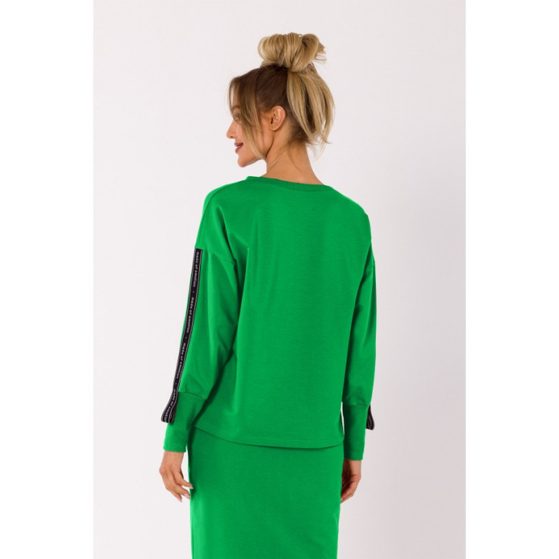 M727 Bluza z lampasami - soczysta zieleń