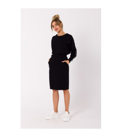 M728 Sportowa spódnica z gumą w pasie - czarna