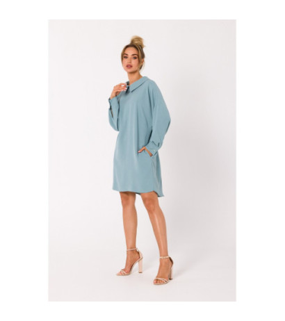 M740 Sukienka koszulowa z łańcuszkiem - agawa