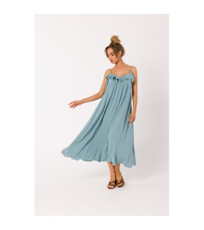 M743 Sukienka na cienkich ramiączkach - agawa