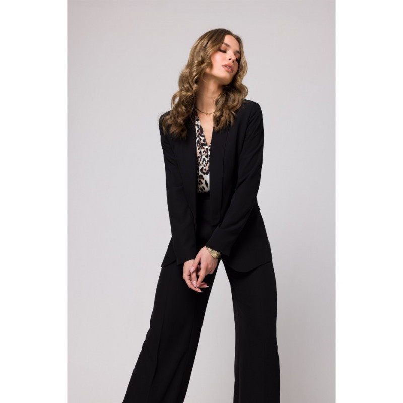 S330 Marynarka bez zapięcia - czarna