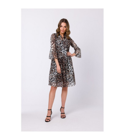 S337 Sukienka szyfonowa z wiązaniem przy szyi - model 2