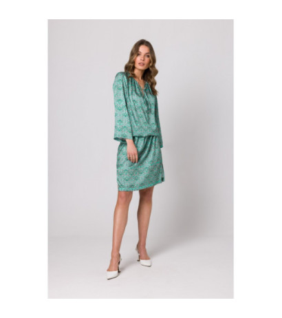 S338 Sukienka typu kaftan z wiązaniem przy szyi - model 1