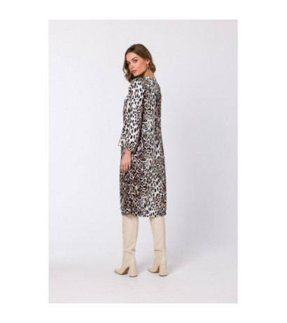 S338 Sukienka typu kaftan z wiązaniem przy szyi - model 2