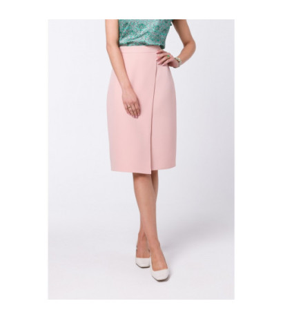 S343 Spódnica - pudrowa