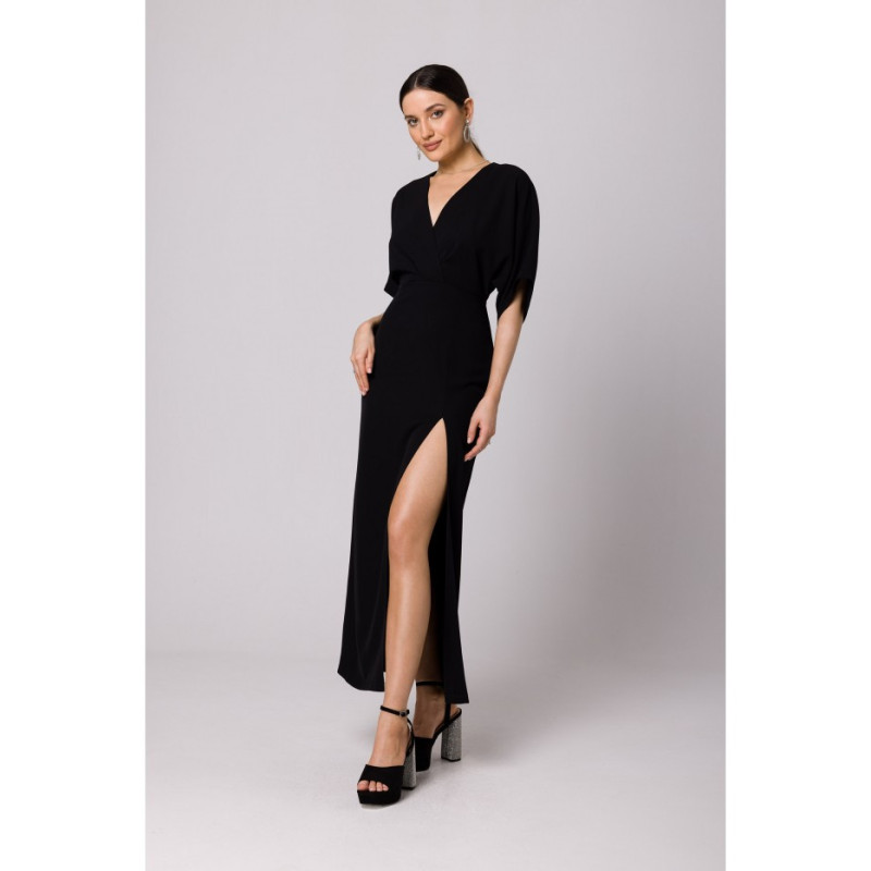 K163 Sukienka maxi - czarna