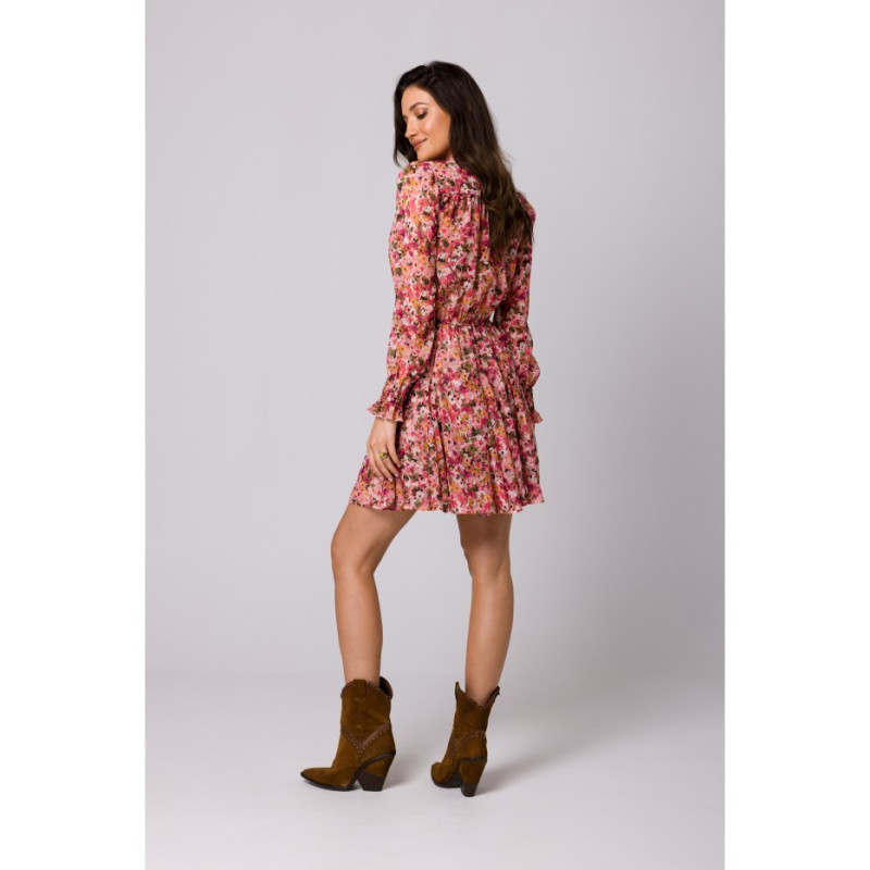 K167 Sukienka szyfonowa z klinami - model 1