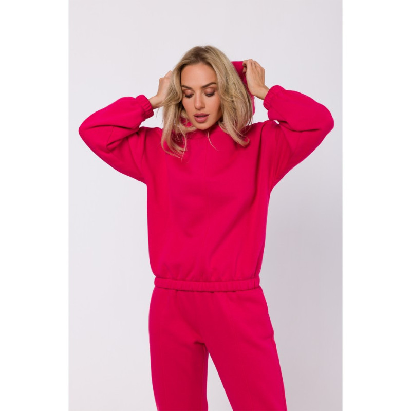 M759 Bluza z kapturem - malinowa