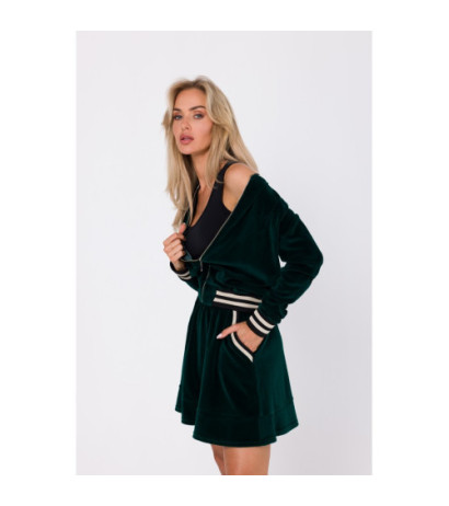 M768 Spódnica z ozdobnymi kieszeniami - zielona