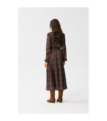 S349 Sukienka maxi z nadrukiem - model 4