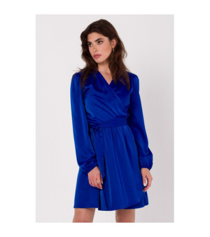 K175 Sukienka rozkloszowana - szafirowa