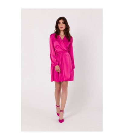 K175 Sukienka rozkloszowana - różowa