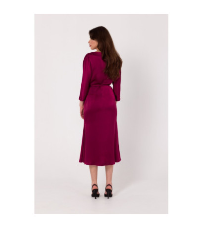 K177 Sukienka typu rybka - bordowa