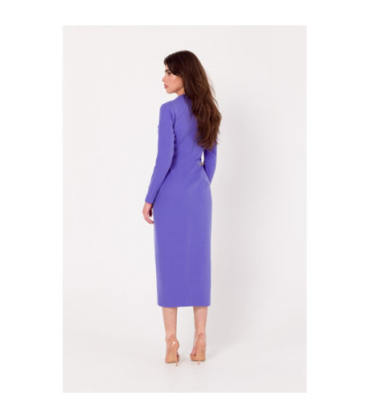 K178 Sukienka z asymetrycznym dekoltem - jasnofioletowa