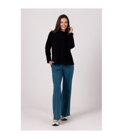 B268 Bluza z wysokim kołnierzem - czarna