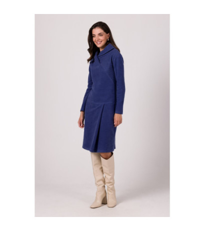 B270 Sukienka z wysokim kołnierzem - indygo