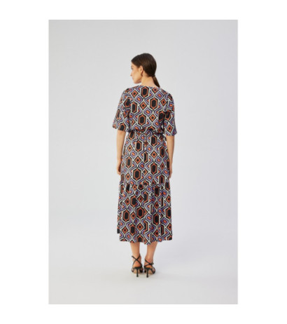 S367 Sukienka maxi z falbaną - model 2