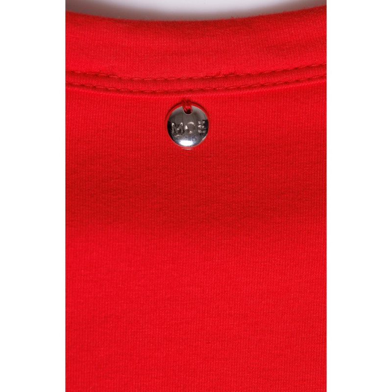 M787 Sukienka z wycięciem na nogę - czerwona