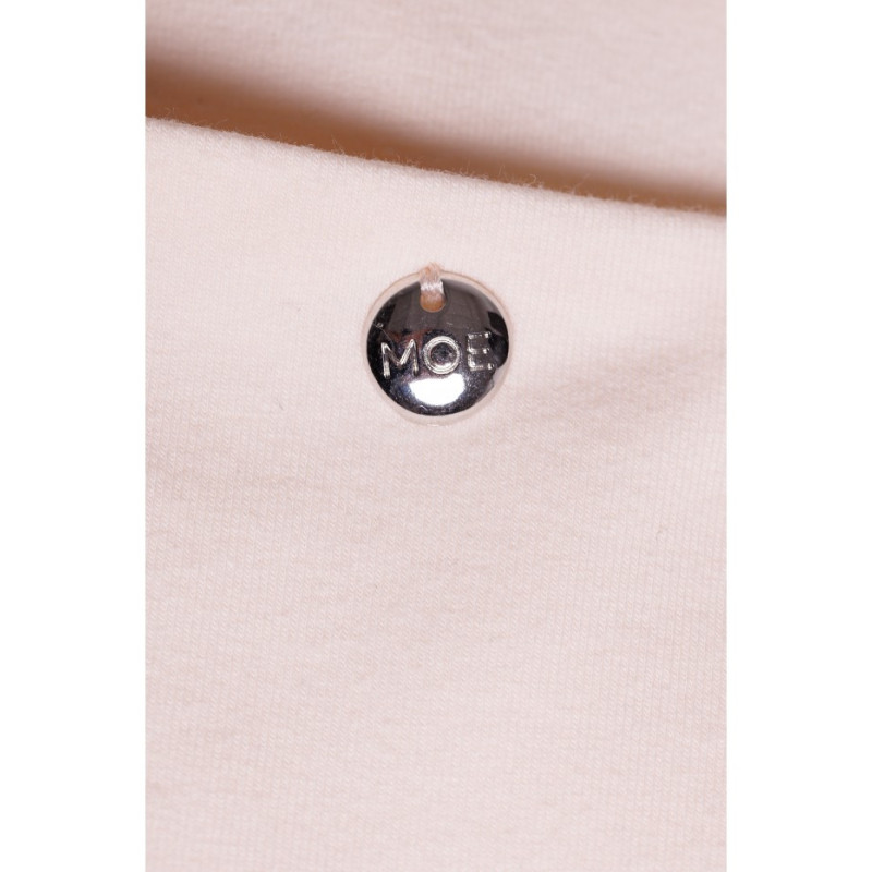 M788 Sukienka trapezowa z kieszonkami - śmietankowa