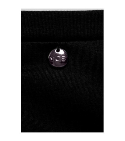 M789 Sukienka mini z poduszkami na ramionach - czarna