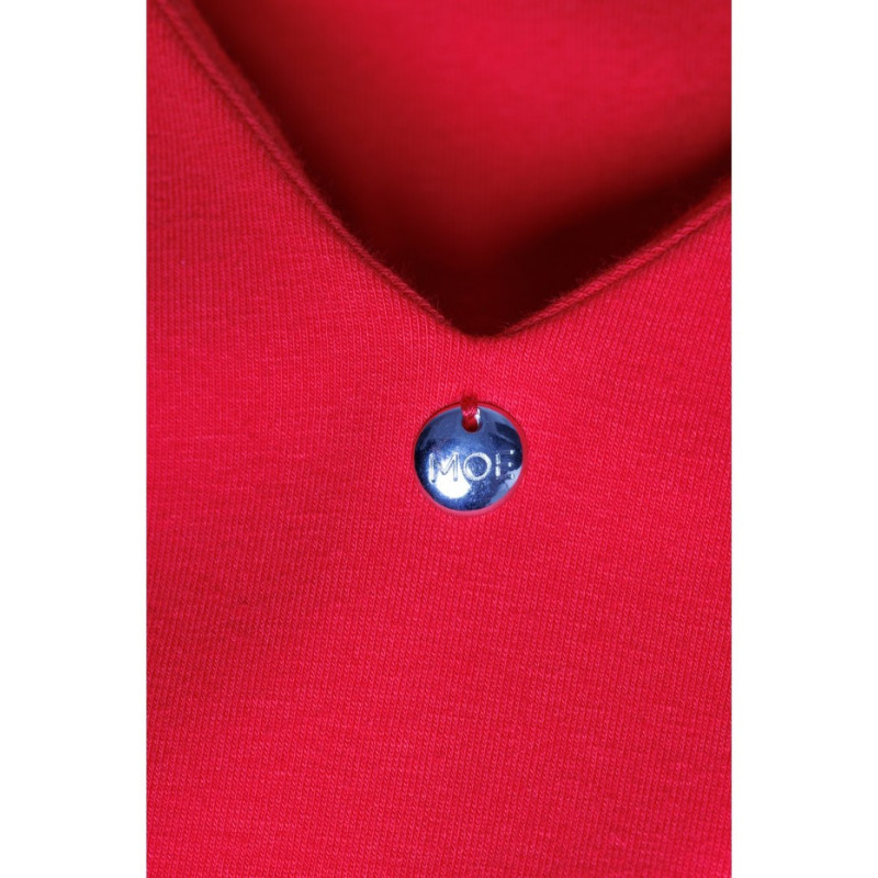 M792 Bluzka z głębokim dekoltem na plecach - czerwona