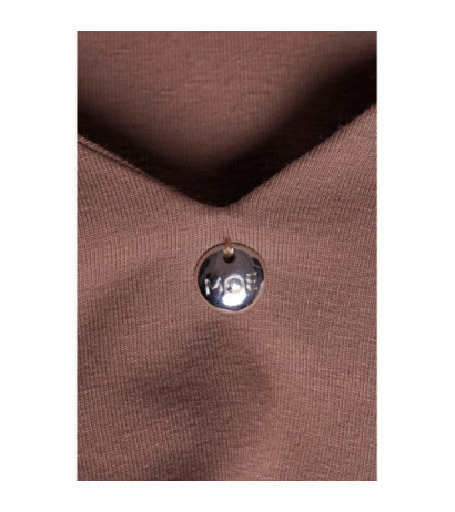 M792 Bluzka z głębokim dekoltem na plecach - kakaowa