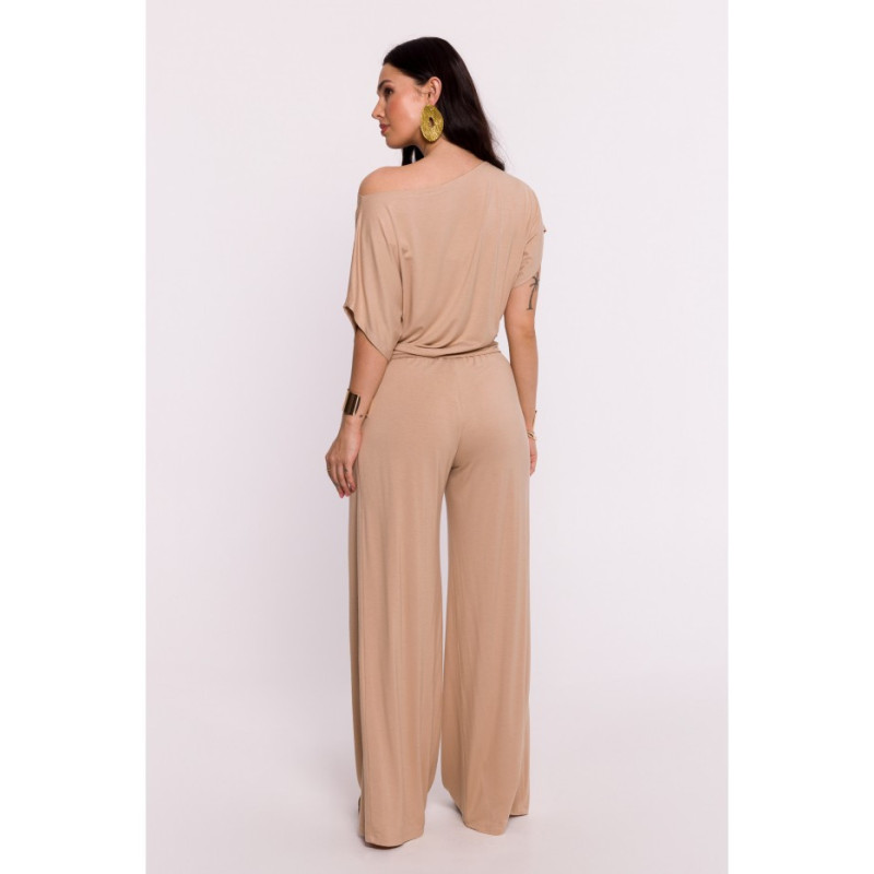 B287 Bluzka wiskozowa nietoperz - cappuccino