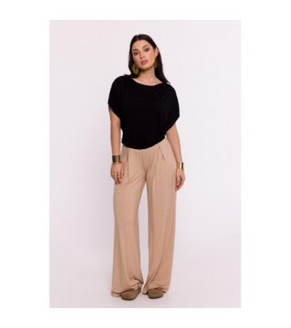 B287 Bluzka wiskozowa nietoperz - czarna