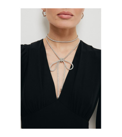 K195 Wiązany naszyjnik typu choker - srebrny