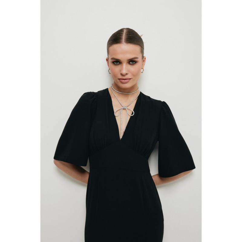 K195 Wiązany naszyjnik typu choker - srebrny