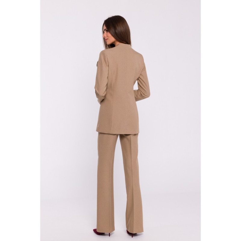 S370 Marynarka z kwiatkiem - beżowa