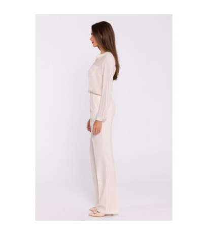 S371 Spodnie rozszerzane na dole - kość słoniowa