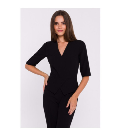 S377 Kombinezon z baskinką - czarny