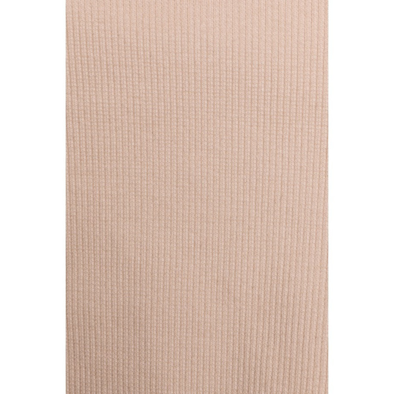 M816 Prążkowane legginsy z rozcięciami - piaskowe