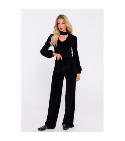 M830 Welurowe spodnie - czarne