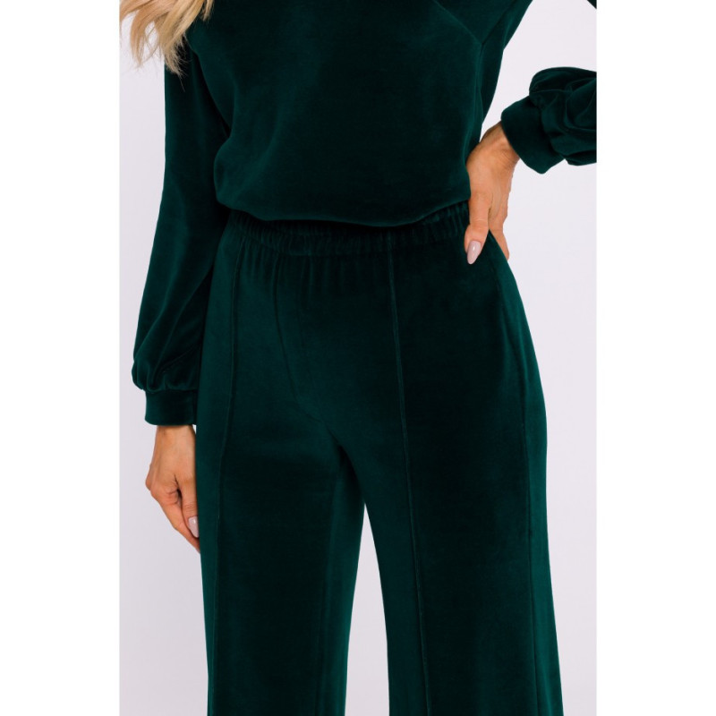 M830 Welurowe spodnie - zielone