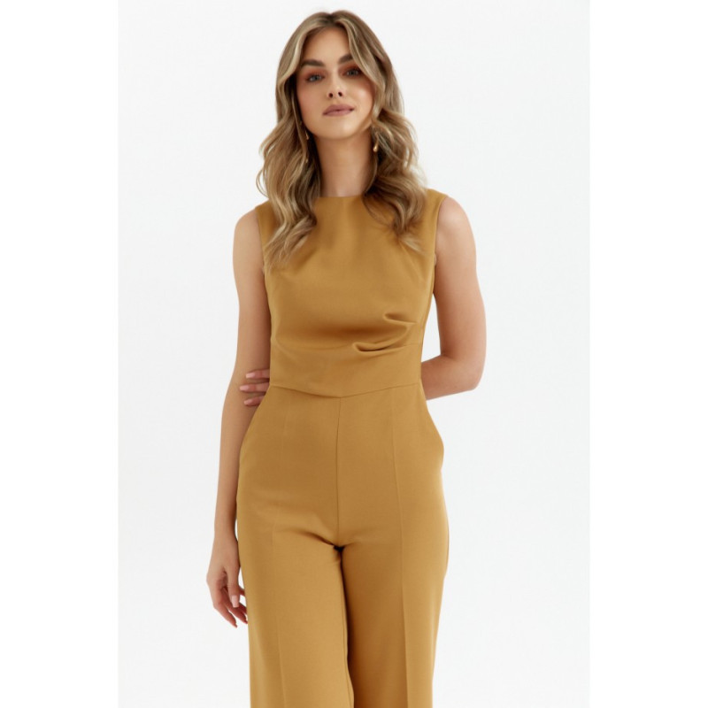 S115 Kombinezon z szerokimi nogawkami - cynamonowy