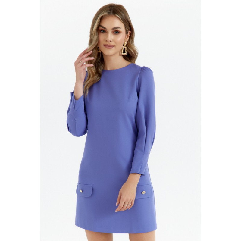 K148 Sukienka trapezowa - jasnofioletowa