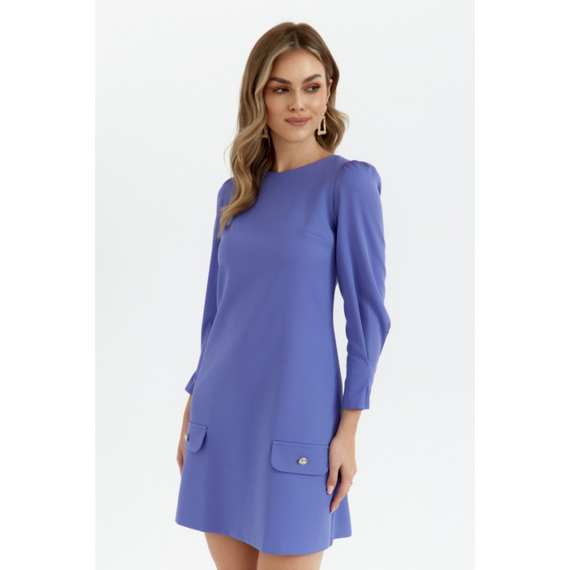 K148 Sukienka trapezowa - jasnofioletowa