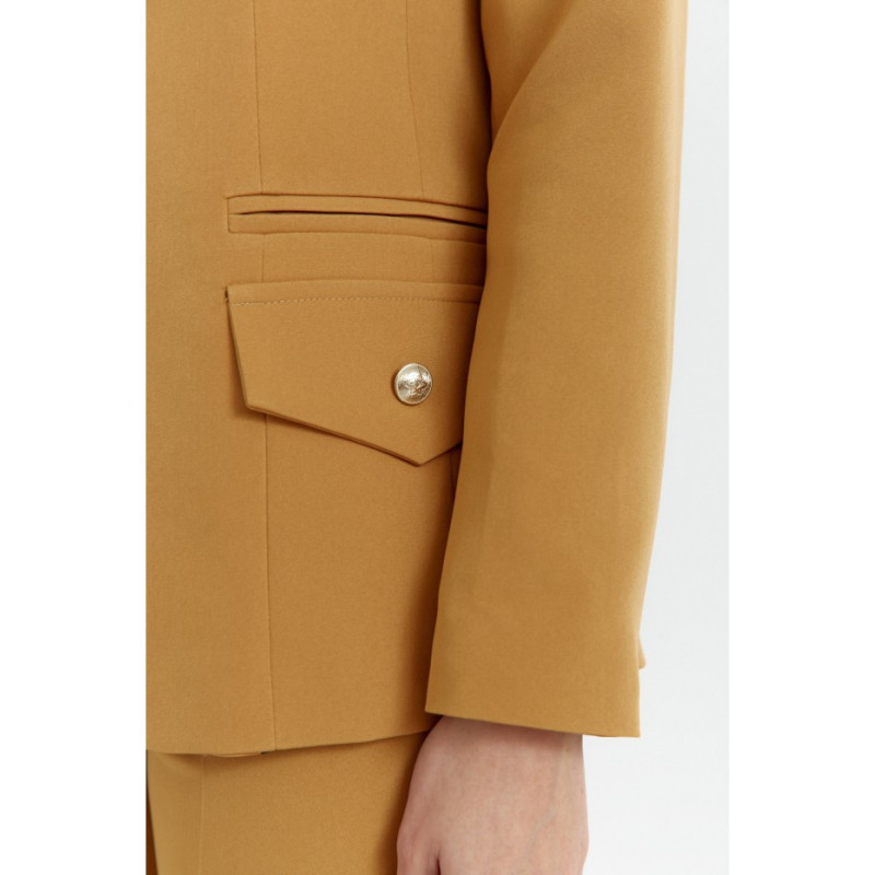 K141 Żakiet z ozdobnymi guzikami - cynamonowy
