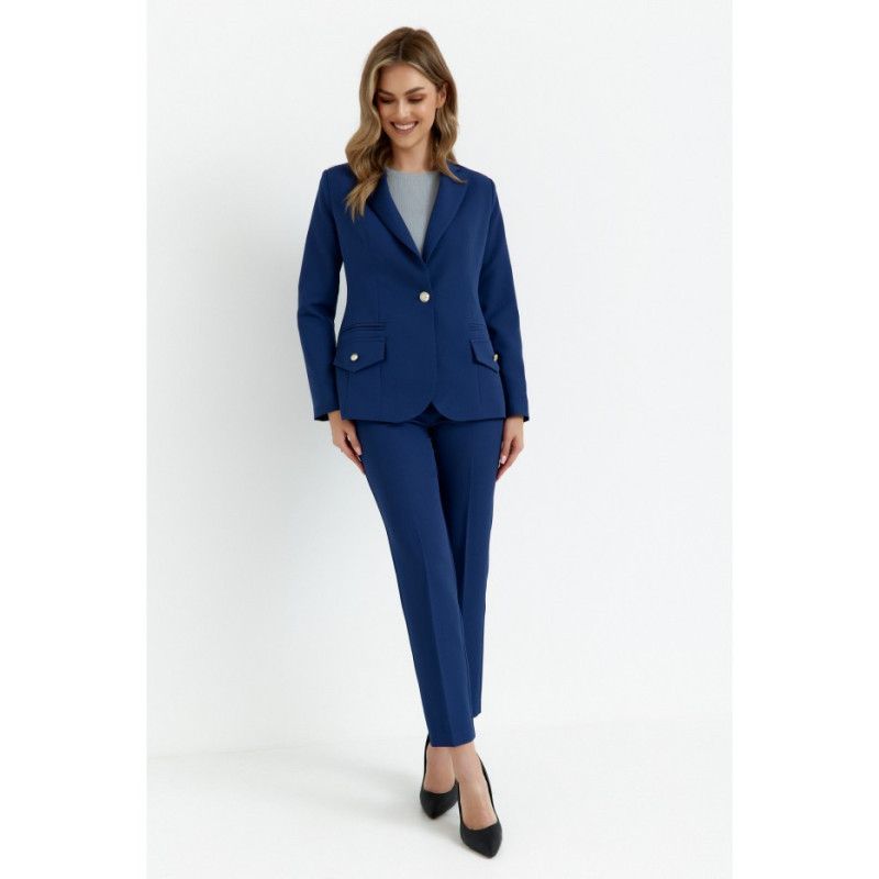 K141 Żakiet z ozdobnymi guzikami - granatowy