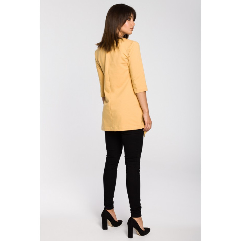 B061 Tunika z zakładką - żółta